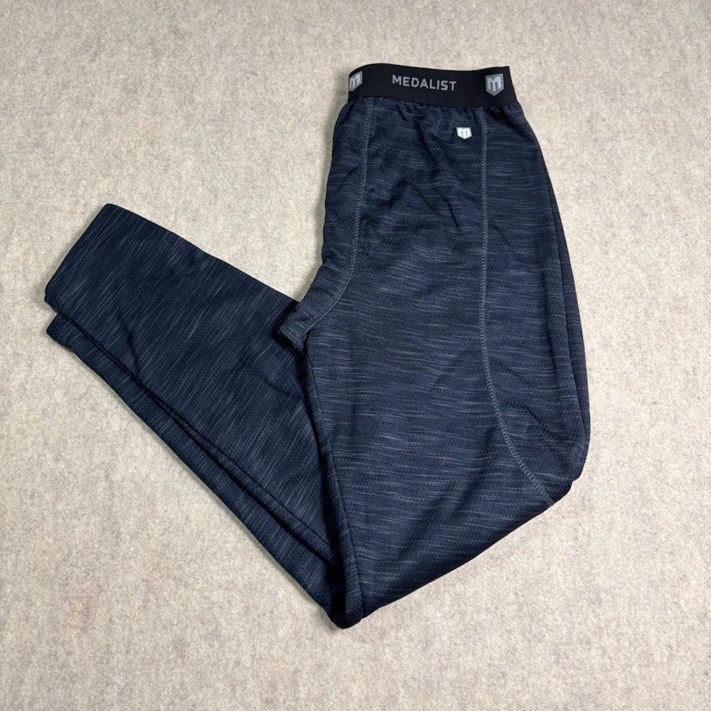 Medalist Base Layer Pants Mens XL Gray Polyester Thermal Leggings Classic Winter